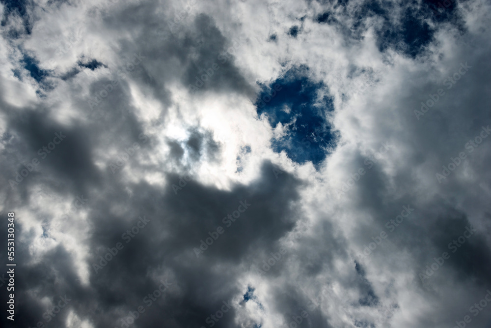 Dark and dramatic storm clouds on the sky Dark and dramatic storm clouds on the sky