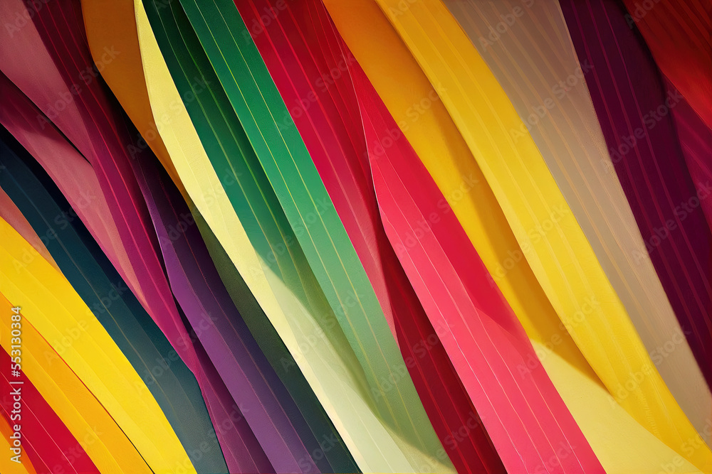 Abstract colorful 3D paper stripes (Generative AI) Abstract colorful 3D paper stripes (Generative AI)