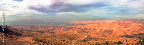 جبال البحر الميت من مطل جبل نيبو- الاردن- Dead sea view from holley nebo hill- Jordan  photo