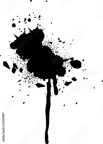 Black splatter graffiti