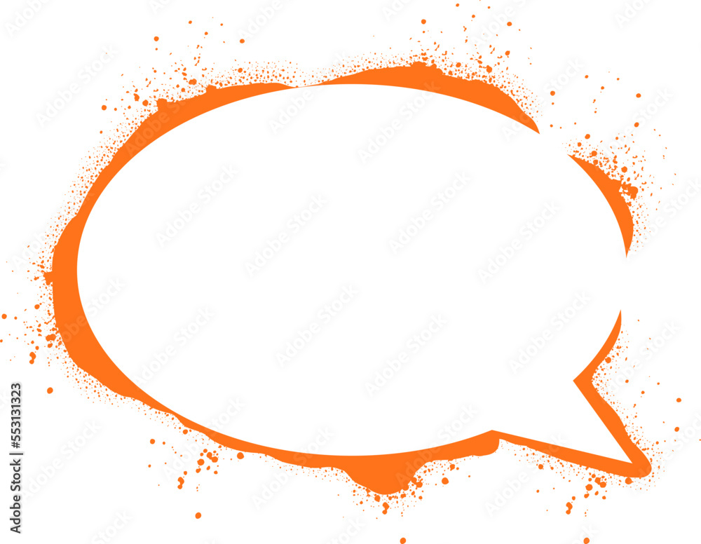 Speech bubble frame stencil graffiti