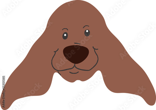 Cute dog doodle vector