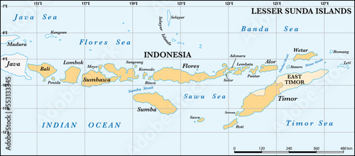 Map of the Lesser Sunda Islands in the Malay Archipelago