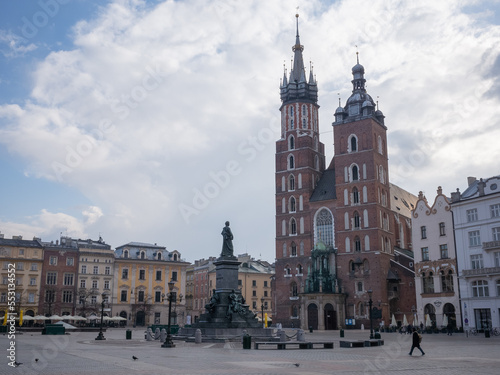 square of Rynek Główny with a few people in krakow old city © Yuichi Mori