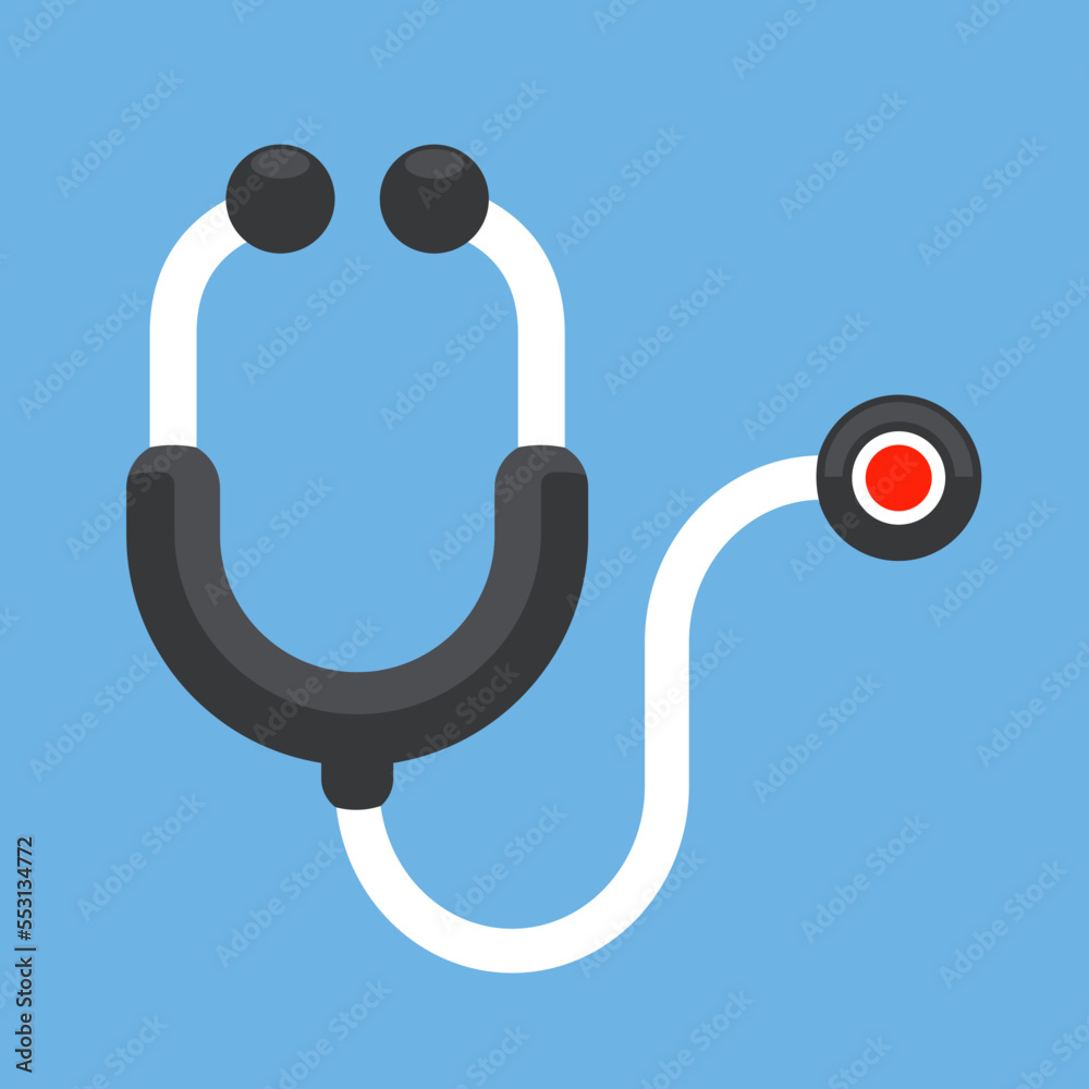 stethoscope flat design icon drawing stethoscope flat design icon drawing