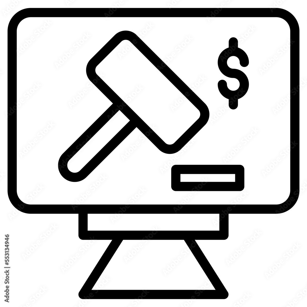 electronic auction icon electronic auction icon