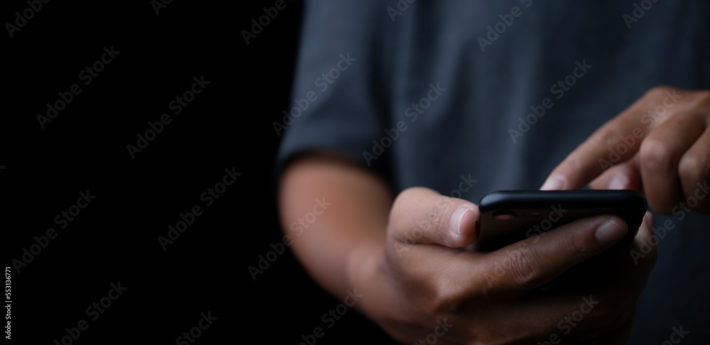 Young man using smartphone. Young man using smartphone.