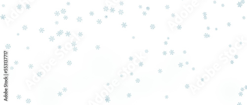 Snowflakes falling down on transparent background, heavy snow flakes isolated, Flying rain, overlay effect for composition.
 photo