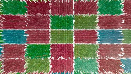 3d illustration of colored blocks