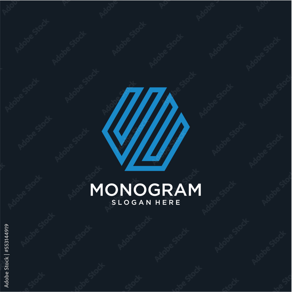 uu monogram logo design