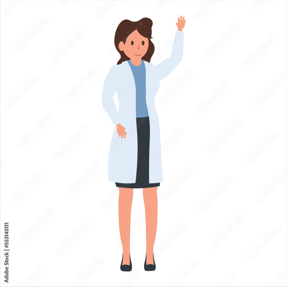 Cartoon Illustration of Female Doctors Cartoon Illustration of Female Doctors