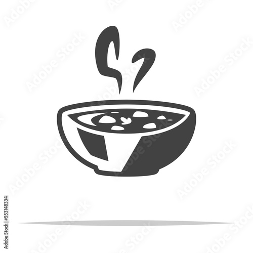 Bowl of soup icon transparent vector isolated