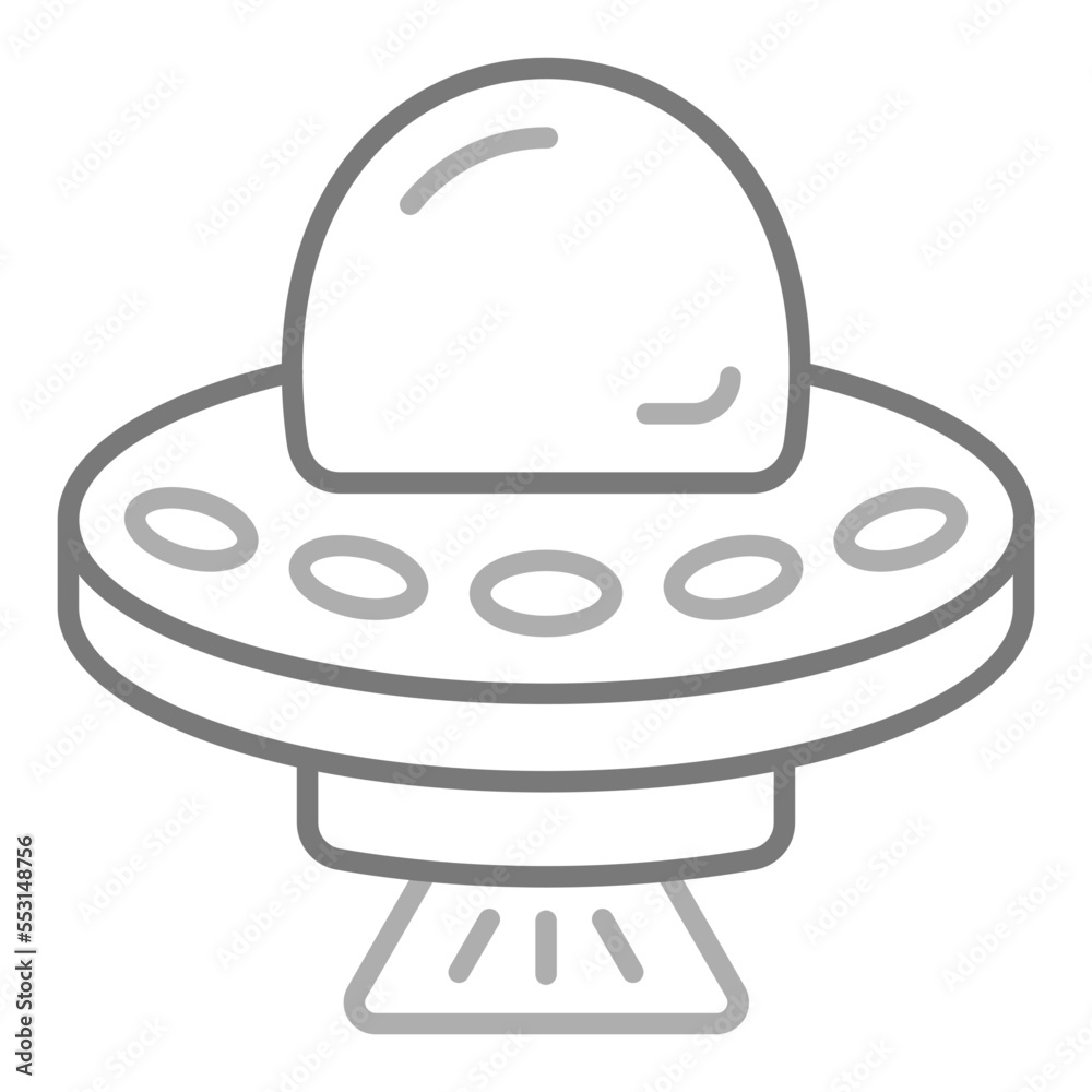 Ufo Greyscale Line Icon Ufo Greyscale Line Icon