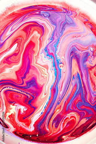 Marble texture of acrylic paint swirl pattern creative background