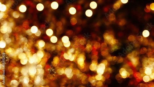 gold and red festive New Years 2023 2024 background with space for copy