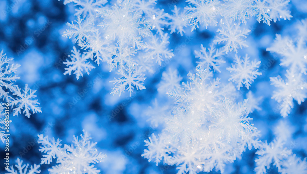 snowflakes and blurred background snowflakes and blurred background