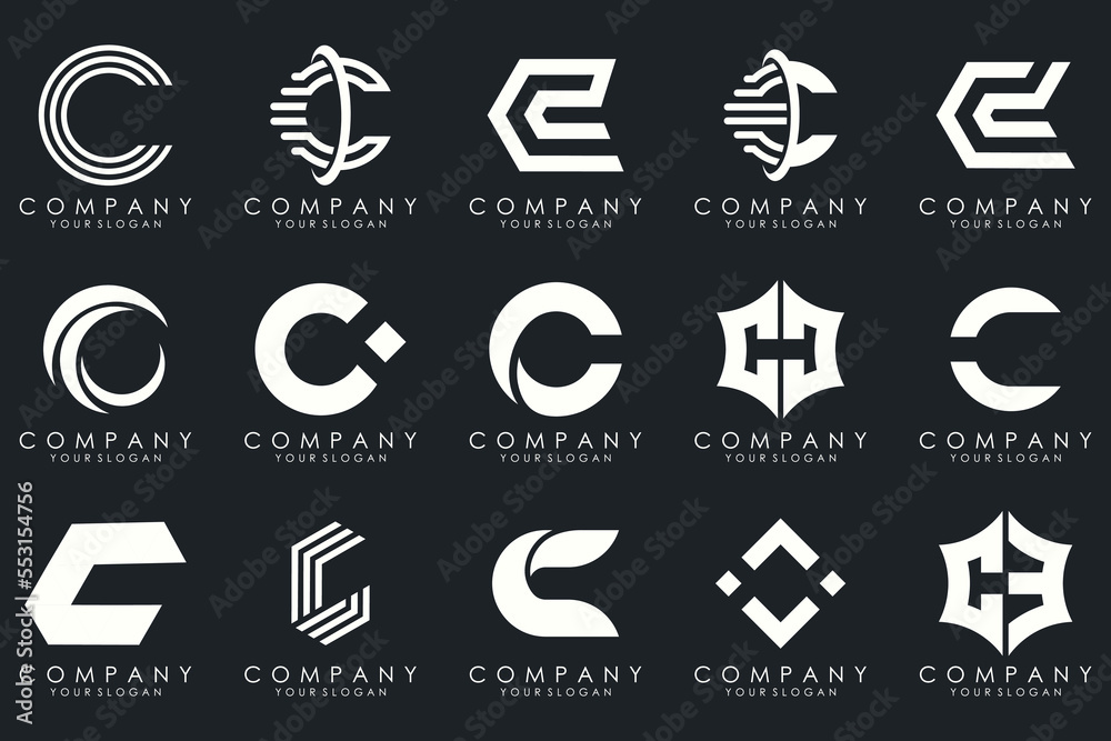 creative letter C logo icon set. design for business of luxury, elegant, simple. creative letter C logo icon set. design for business of luxury, elegant, simple.