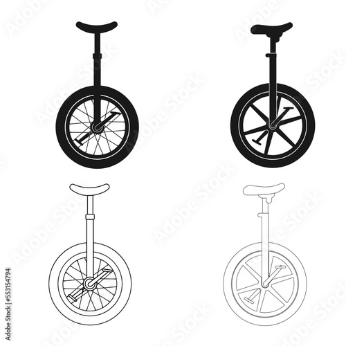 circus bike icon vector