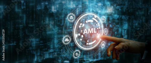 Anti Money Laundering (AML) regulations and compliance concept. Turning to regulatory web data to enhance AML compliance and mitigate liability. Fighting dirty money and illicit financial flows.