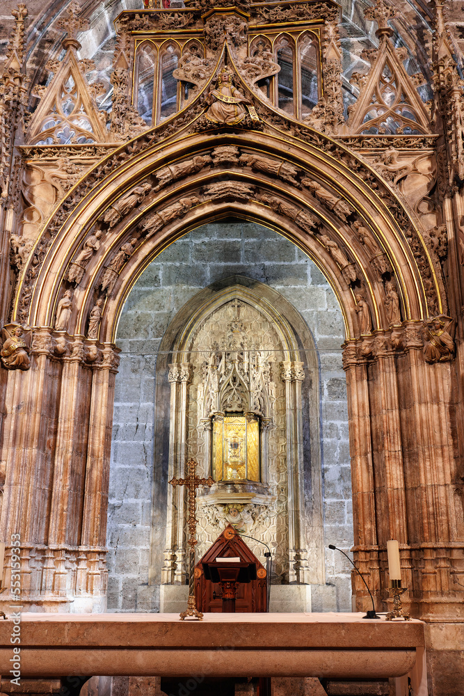 Chapel of the Relic of the Holy Grail inside Valencia Cathedral, Holy Chalice, Spain
