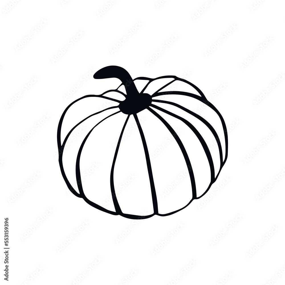 Pumpkin. A simple schematic image of a pumpkin. Illustrations for postcards, banners, covers, albums, mobile screensavers, scrapbooking, advertising, blogs. Pumpkin. A simple schematic image of a pumpkin. Illustrations for postcards, banners, covers, albums, mobile screensavers, scrapbooking, advertising, blogs.