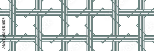 Lattice geometric seamless pattern vector design, trendy retro style minimal grid tiling, monochrome net linear art.