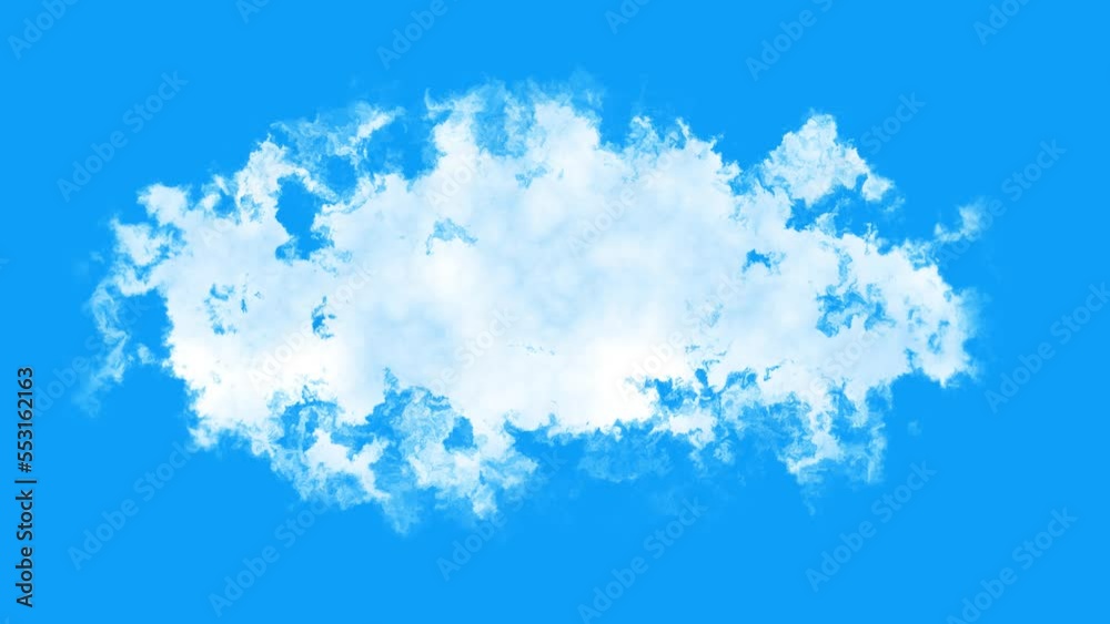 Realistic big clouds animated on blue screen background Realistic big clouds animated on blue screen background