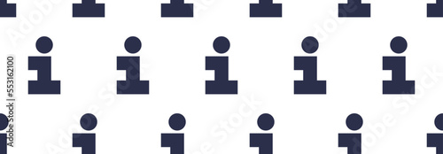 Info information symbol letter I vector seamless wallpaper pattern.