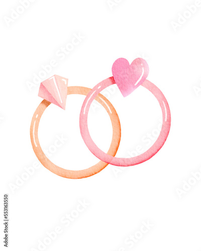 two wedding rings