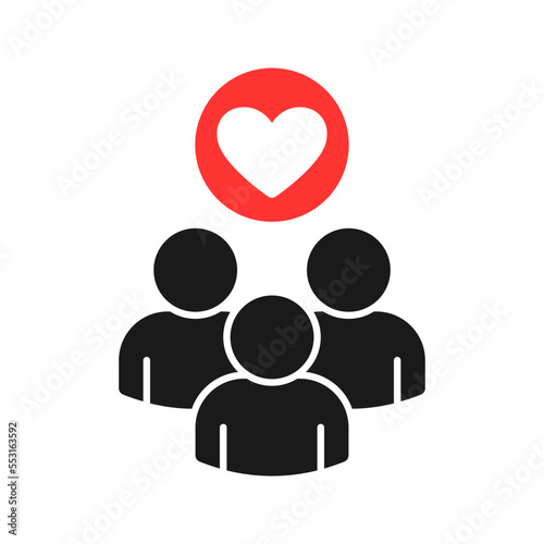 customer retention icon or happy employees. concept of individual approach and strategy to client or easy support or help. Vector illustration
