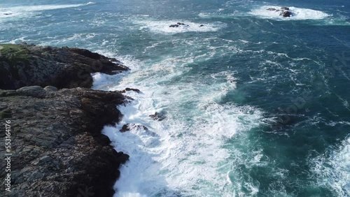 Scenic Drone Aerial Footage of A Coruña, Galicia, Spain, including USESCO World Heritage Site - Tower of Hercules - oldest existent lighthouse known.