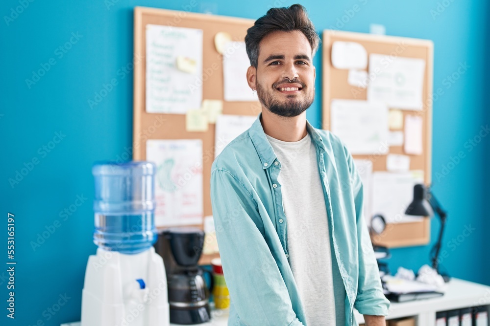 Young hispanic man business worker smiling confident at office Young hispanic man business worker smiling confident at office