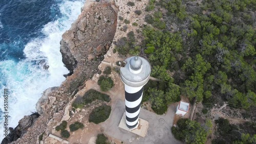 Wallpaper Mural Moscarter lighthouse in Ibiza, Spain Torontodigital.ca
