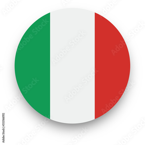 Official flag of Italy in circle shape. Nation flag illustration. Free Download Official flag of Italy in circle shape. Nation flag illustration. - GFXLoad