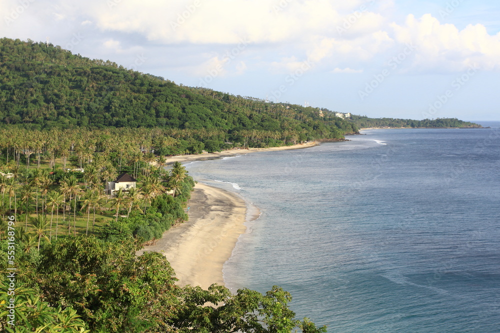 Beautiful landscape of Senggigi beach of Lombok island, Indonesia.