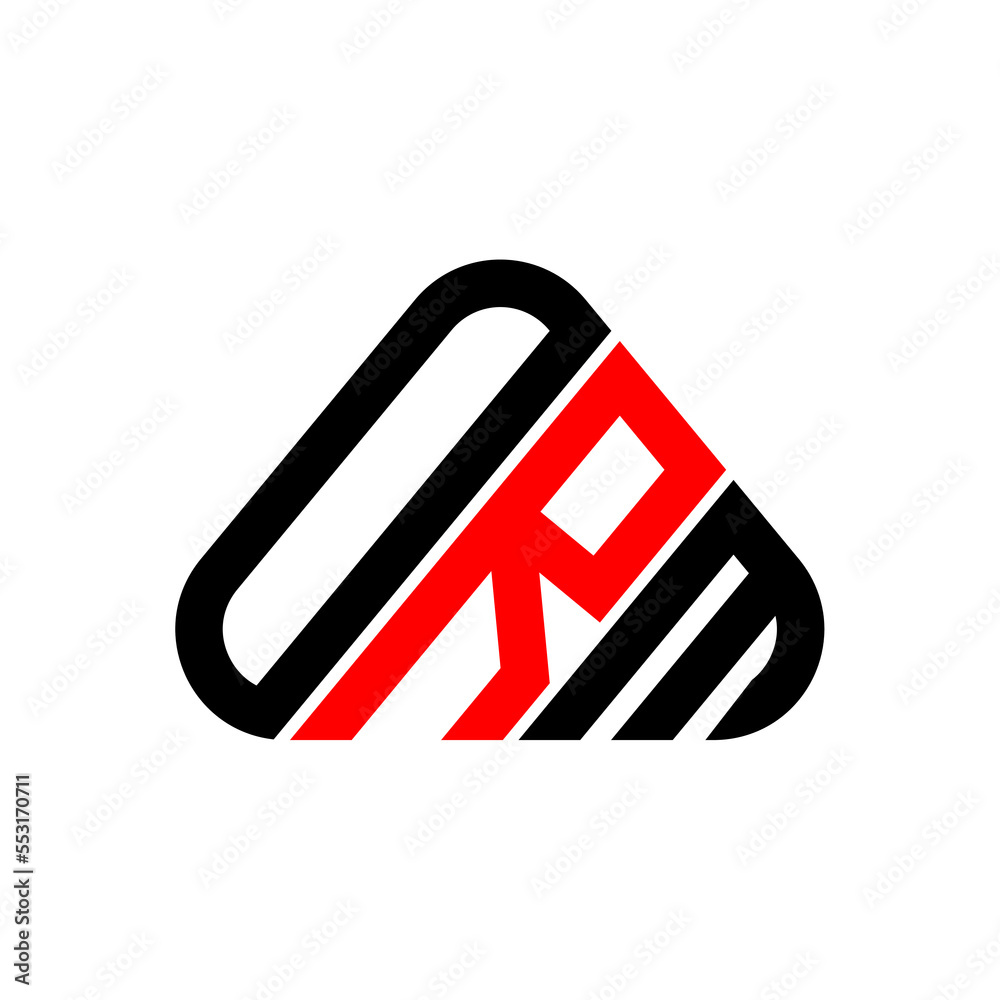ORM letter logo creative design with vector graphic, ORM simple and modern logo.
