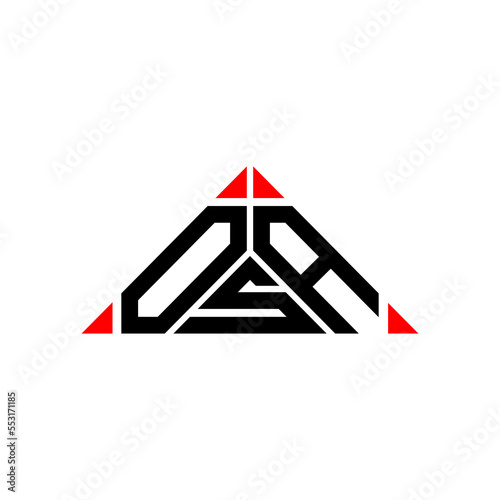 OSA letter logo creative design with vector graphic, OSA simple and modern logo.