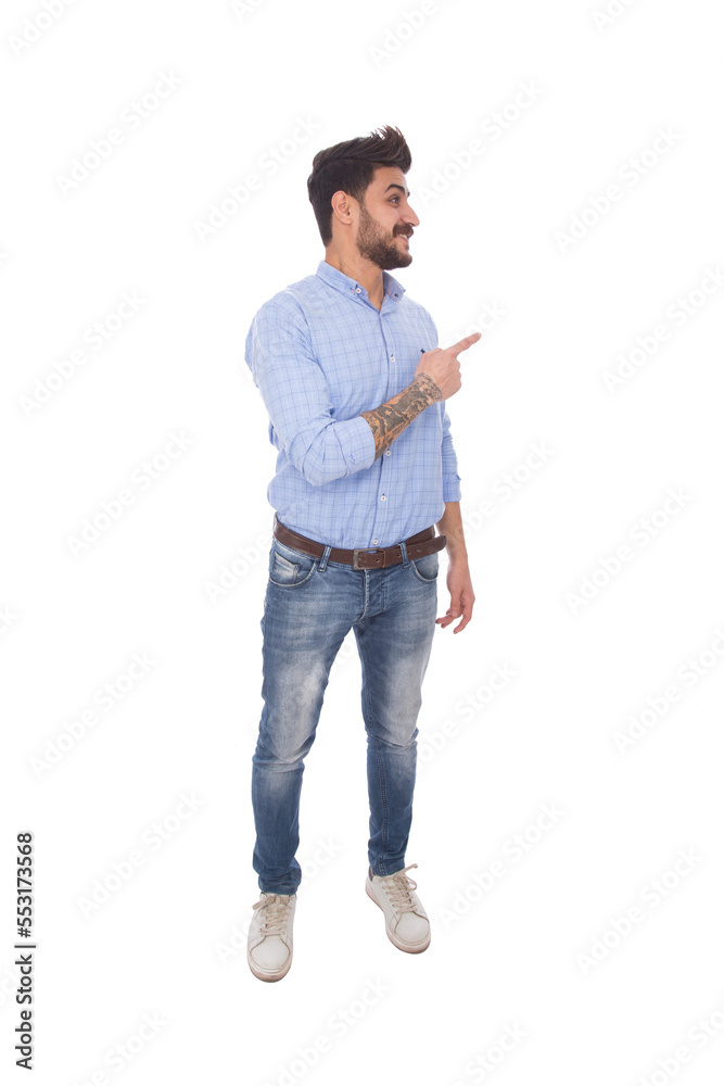 pointing to the right