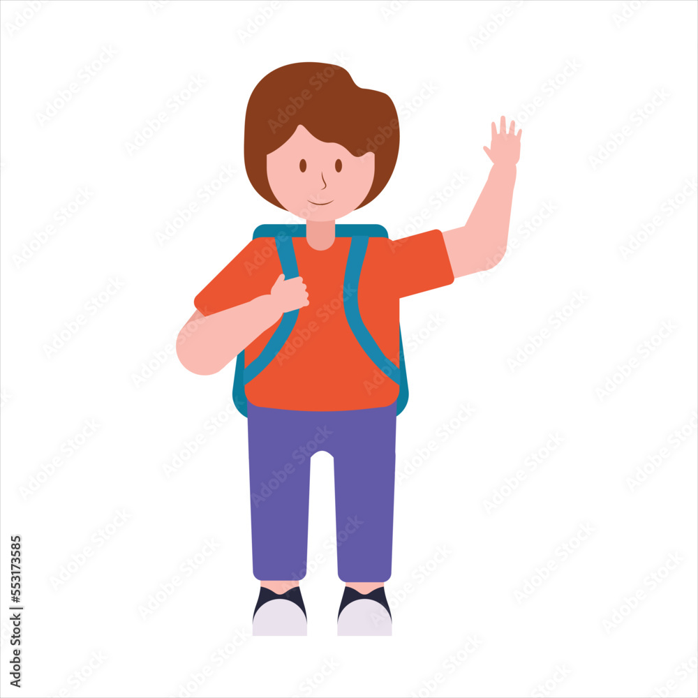 Illustration of a School Boy