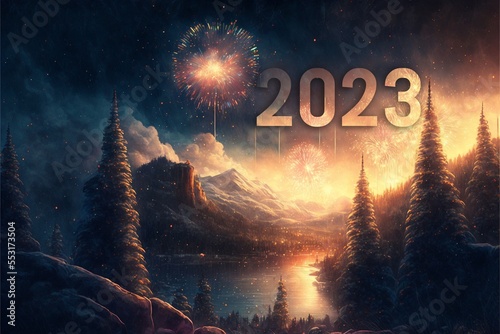 New year 2023 banner silvester photo