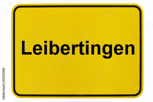 Illustration eines Ortsschildes der Gemeinde Leibertingen in Baden-Württemberg photo