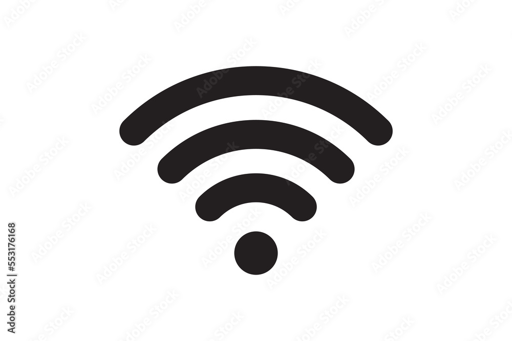 Wi Fi symbol signal connection. Vector wireless internet technology sign. Wifi network communication icon. Wi Fi symbol signal connection. Vector wireless internet technology sign. Wifi network communication icon.