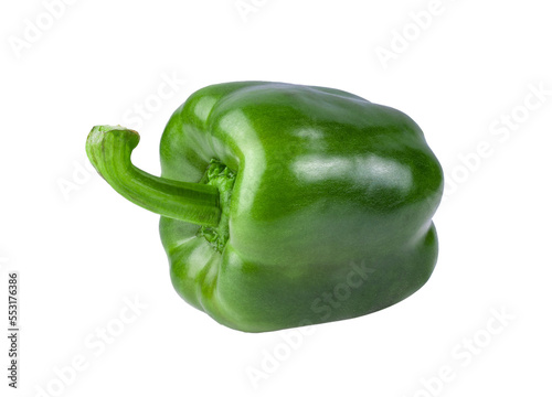 Green pepper full depth of field on  transparent png