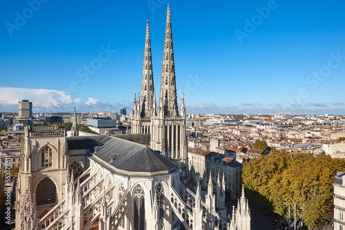 Obraz na płótnie Ancient Saint Andre cathedral in Bordeaux historic center. Aquitaine, France w salonie