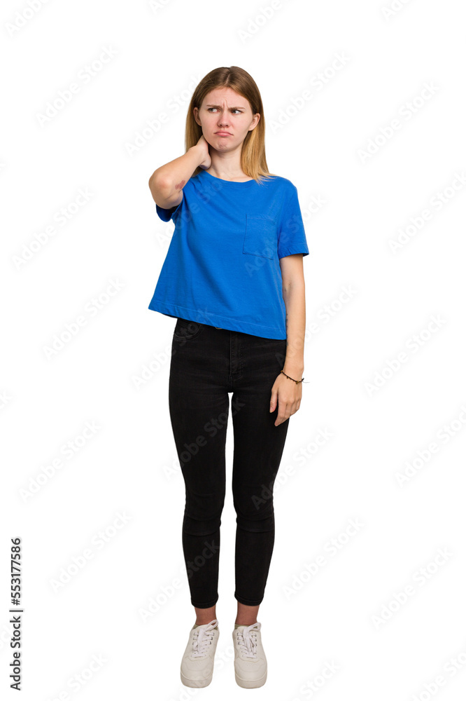 Young caucasian woman isolated on white background Young caucasian woman isolated on white background