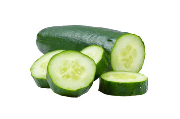 cucumber sliced isolated on transparent png