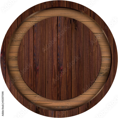 Transparent circle Wood Sign Element