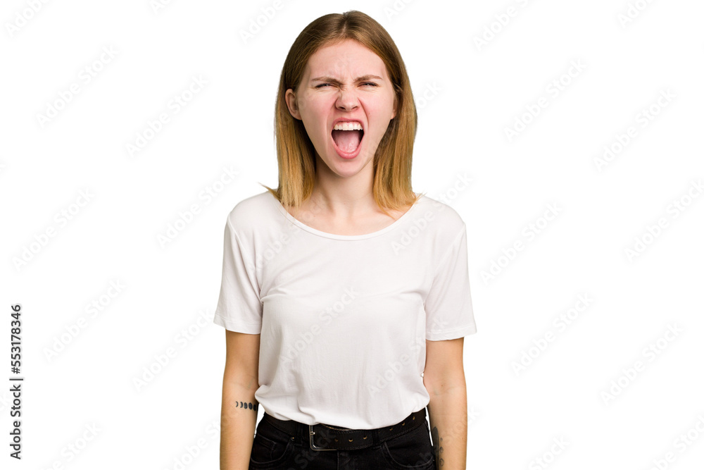 Young caucasian woman isolated shouting very angry, rage concept, frustrated. Young caucasian woman isolated shouting very angry, rage concept, frustrated.