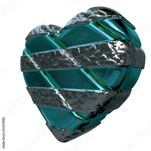 Turquoise heart photo