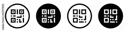 QR code icon. Barcode scan icon, vector illustration